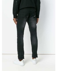 Мужские черные рваные джинсы от Philipp Plein