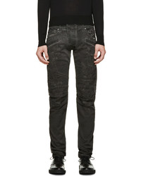 Мужские черные рваные джинсы от Pierre Balmain