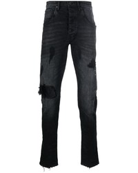 Мужские черные рваные джинсы от purple brand