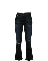 Женские черные рваные джинсы от R13