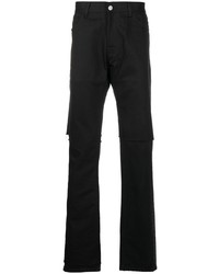 Мужские черные рваные джинсы от Raf Simons
