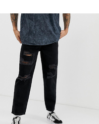 Мужские черные рваные джинсы от Reclaimed Vintage