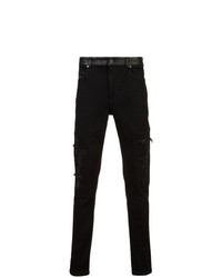 Мужские черные рваные джинсы от RH45