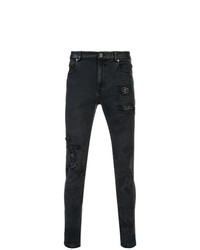 Мужские черные рваные джинсы от RH45