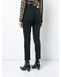 Женские черные рваные джинсы от RE/DONE