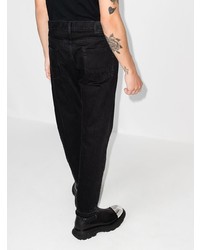 Мужские черные рваные джинсы от Alexander McQueen