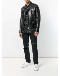 Мужские черные рваные джинсы от Saint Laurent