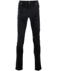 Мужские черные рваные джинсы от RtA