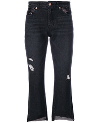 Женские черные рваные джинсы от Sjyp