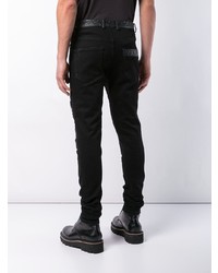 Мужские черные рваные джинсы от RH45