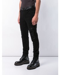 Мужские черные рваные джинсы от RH45
