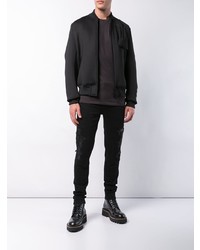 Мужские черные рваные джинсы от RH45