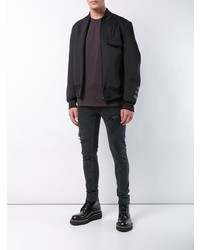 Мужские черные рваные джинсы от RH45