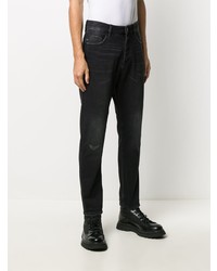 Мужские черные рваные джинсы от Emporio Armani