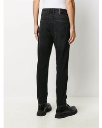 Мужские черные рваные джинсы от Emporio Armani