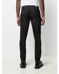 Мужские черные рваные джинсы от Dondup