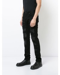 Мужские черные рваные джинсы от God's Masterful Children