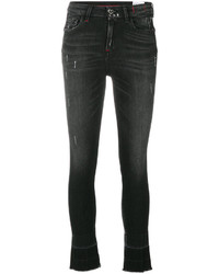 Женские черные рваные джинсы от Twin-Set