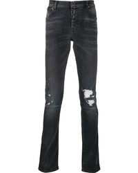 Мужские черные рваные джинсы от Unravel Project