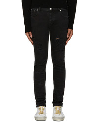 Мужские черные рваные джинсы от Versus