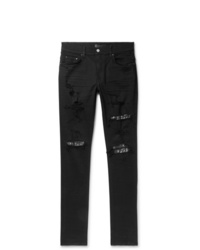 Мужские черные рваные зауженные джинсы от Amiri