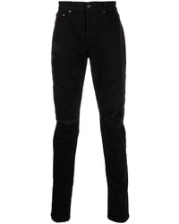 Мужские черные рваные зауженные джинсы от Bossi Sportswear