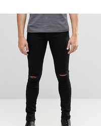 Мужские черные рваные зауженные джинсы от Brooklyn Supply Co.