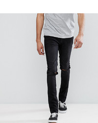 Мужские черные рваные зауженные джинсы от Cheap Monday