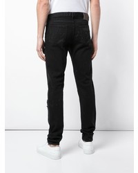 Мужские черные рваные зауженные джинсы от Givenchy
