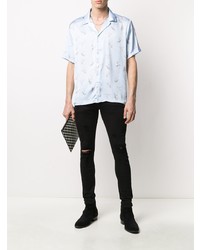 Мужские черные рваные зауженные джинсы от Family First