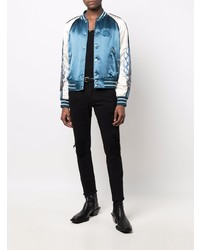 Мужские черные рваные зауженные джинсы от DSQUARED2