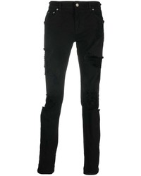 Мужские черные рваные зауженные джинсы от Dolce & Gabbana