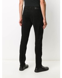 Мужские черные рваные зауженные джинсы от Neil Barrett