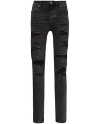 Мужские черные рваные зауженные джинсы от Ksubi