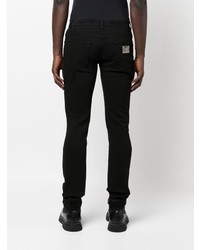 Мужские черные рваные зауженные джинсы от Dolce & Gabbana