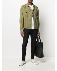 Мужские черные рваные зауженные джинсы от Tommy Hilfiger