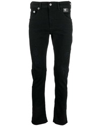 Мужские черные рваные зауженные джинсы от Neil Barrett