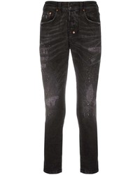 Мужские черные рваные зауженные джинсы от PRPS
