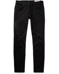 Мужские черные рваные зауженные джинсы от rag & bone