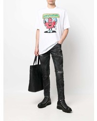 Мужские черные рваные зауженные джинсы от DSQUARED2