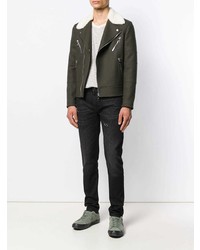 Мужские черные рваные зауженные джинсы от 7 For All Mankind