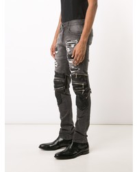 Мужские черные рваные зауженные джинсы от God's Masterful Children