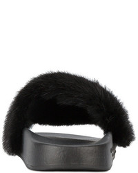 Женские черные резиновые босоножки от Givenchy