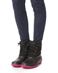 Черные резиновые ботильоны от Sperry