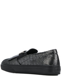 Женские черные резиновые лоферы от Tod's