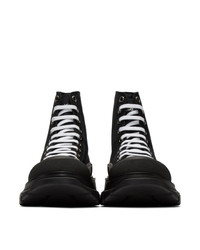 Мужские черные резиновые повседневные ботинки от Alexander McQueen