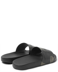 Мужские черные резиновые сандалии от Valentino
