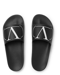 Мужские черные резиновые сандалии от Valentino