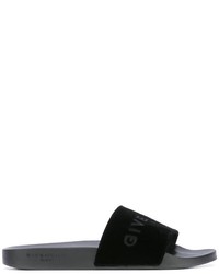 Мужские черные резиновые сандалии от Givenchy