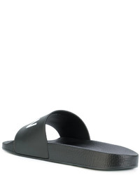 Мужские черные резиновые сандалии от DSQUARED2